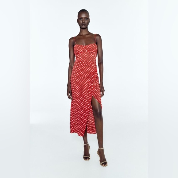 Zara red polka dot dress - Picture 4 of 4